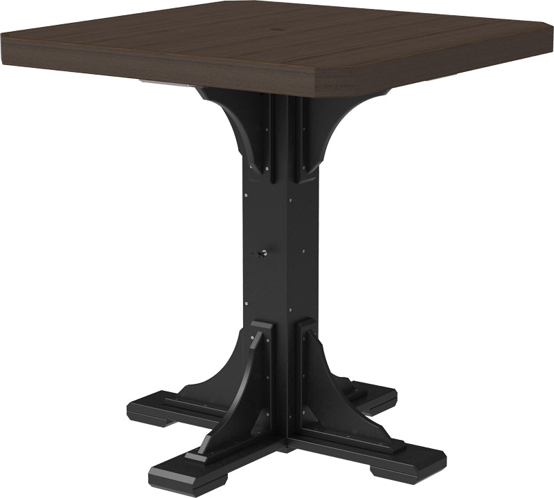 LuxCraft – 41″ Square Dining Table – Outdoor Patio Table with Umbrella Hole