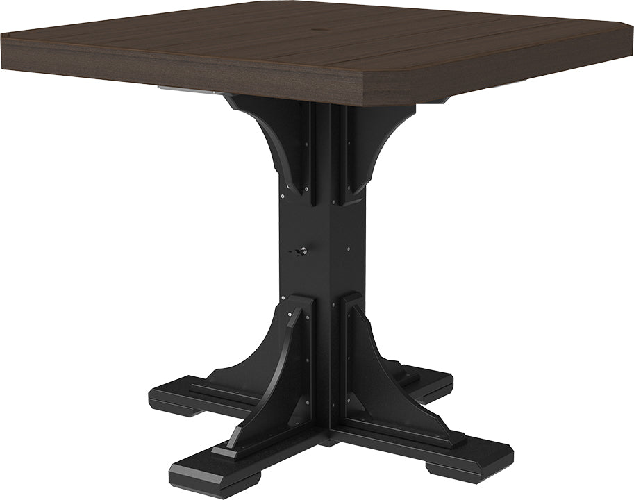 LuxCraft – 41″ Square Dining Table – Outdoor Patio Table with Umbrella Hole