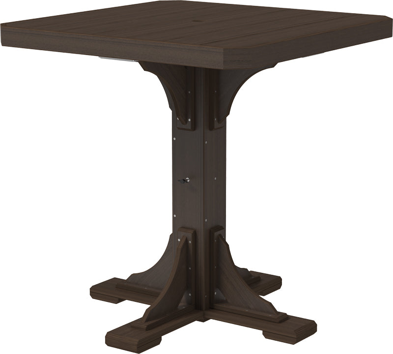 LuxCraft – 41″ Square Dining Table – Outdoor Patio Table with Umbrella Hole