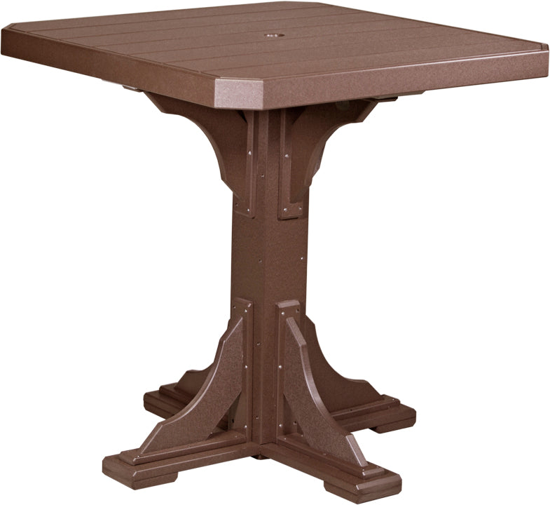 LuxCraft – 41″ Square Dining Table – Outdoor Patio Table with Umbrella Hole