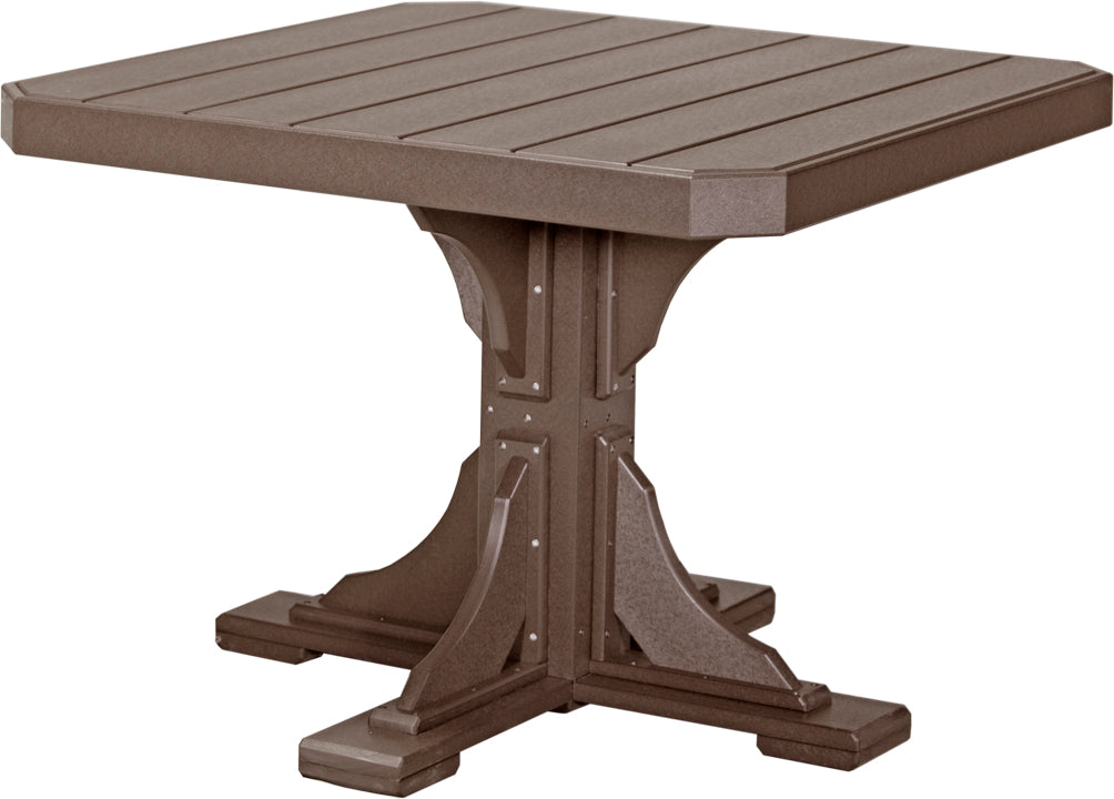 LuxCraft – 41″ Square Dining Table – Outdoor Patio Table with Umbrella Hole