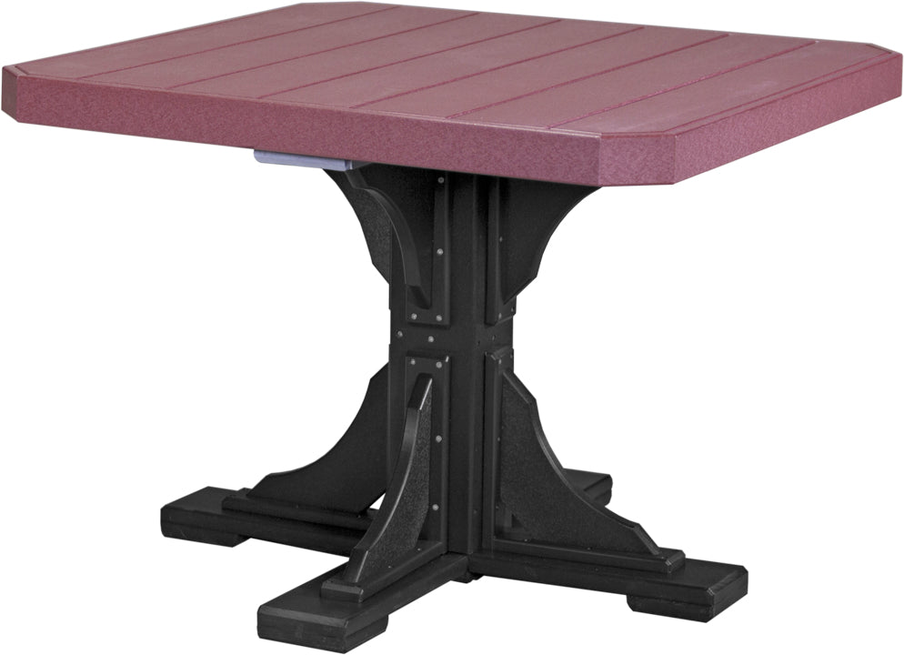 LuxCraft – 41″ Square Dining Table – Outdoor Patio Table with Umbrella Hole