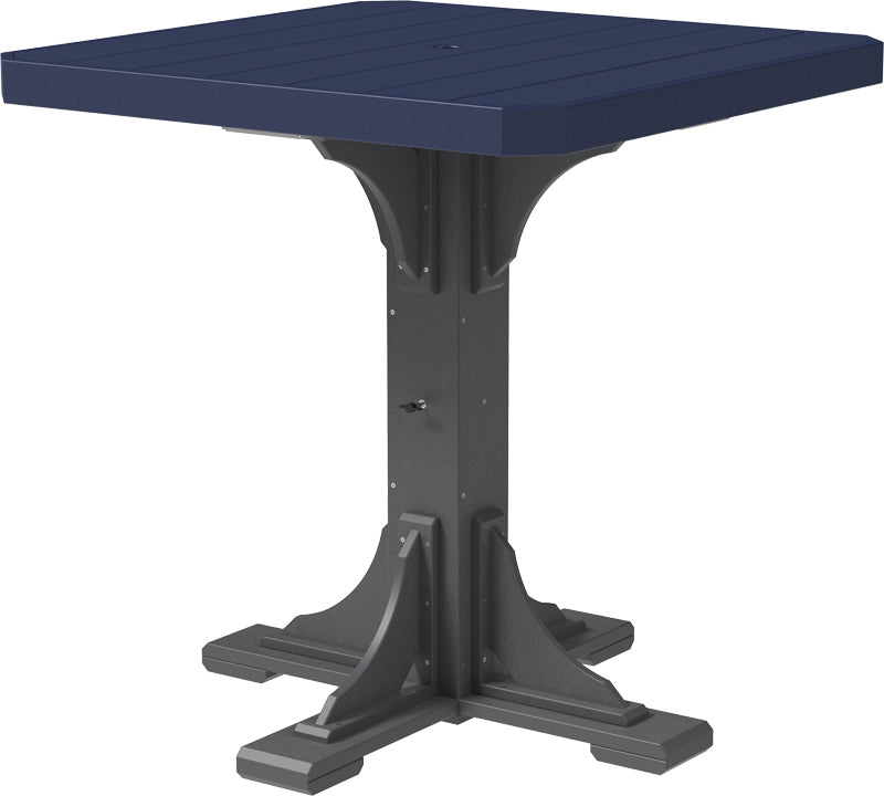 LuxCraft – 41″ Square Dining Table – Outdoor Patio Table with Umbrella Hole