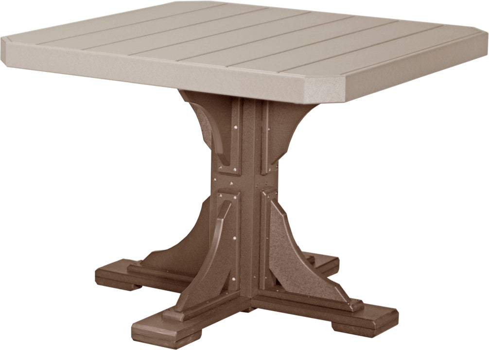 LuxCraft – 41″ Square Dining Table – Outdoor Patio Table with Umbrella Hole