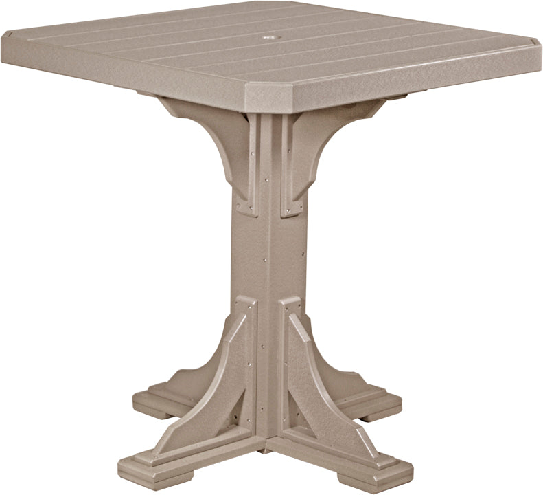 LuxCraft – 41″ Square Dining Table – Outdoor Patio Table with Umbrella Hole