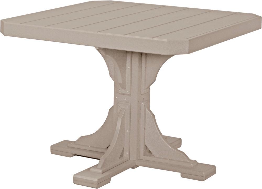 LuxCraft – 41″ Square Dining Table – Outdoor Patio Table with Umbrella Hole