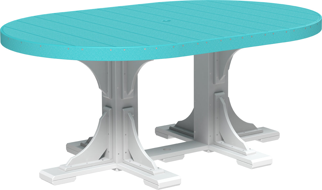 LuxCraft – 4′ x 6′ Oval Dining Table – Large Patio Table for Six Guests