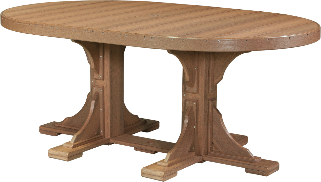 LuxCraft – 4′ x 6′ Oval Dining Table – Large Patio Table for Six Guests