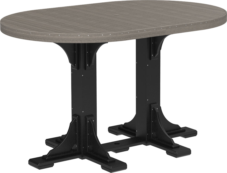 LuxCraft – 4′ x 6′ Oval Dining Table – Large Patio Table for Six Guests