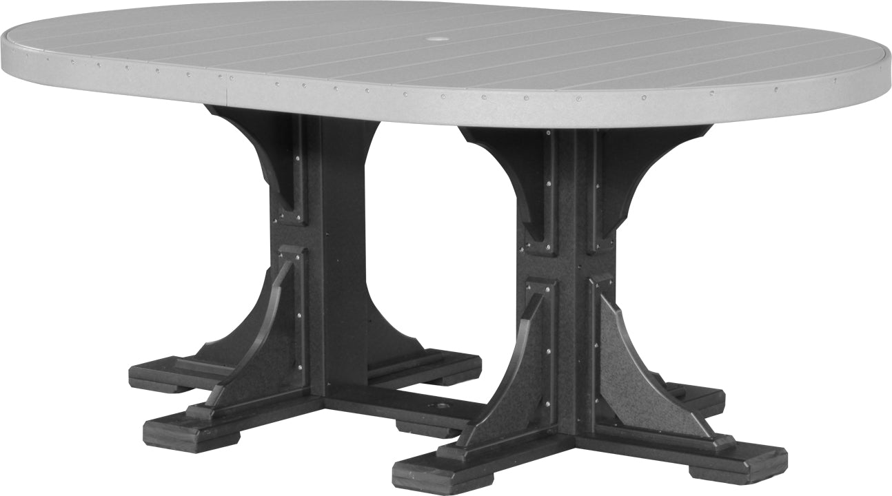 LuxCraft – 4′ x 6′ Oval Dining Table – Large Patio Table for Six Guests