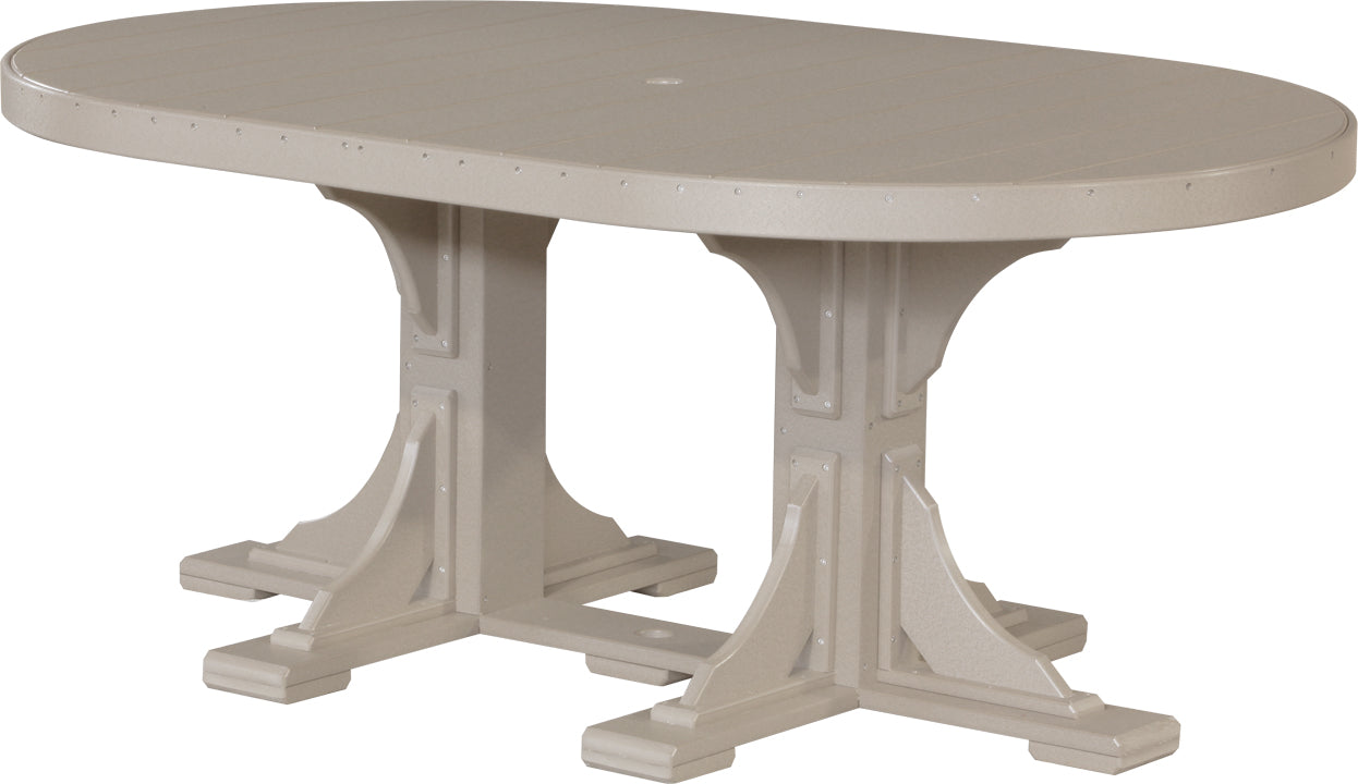 LuxCraft – 4′ x 6′ Oval Dining Table – Large Patio Table for Six Guests