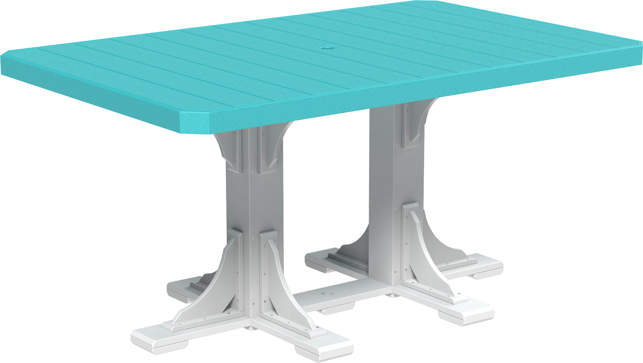 LuxCraft – 4′ x 6′ Rectangular Dining Table – Large Outdoor Table for Six