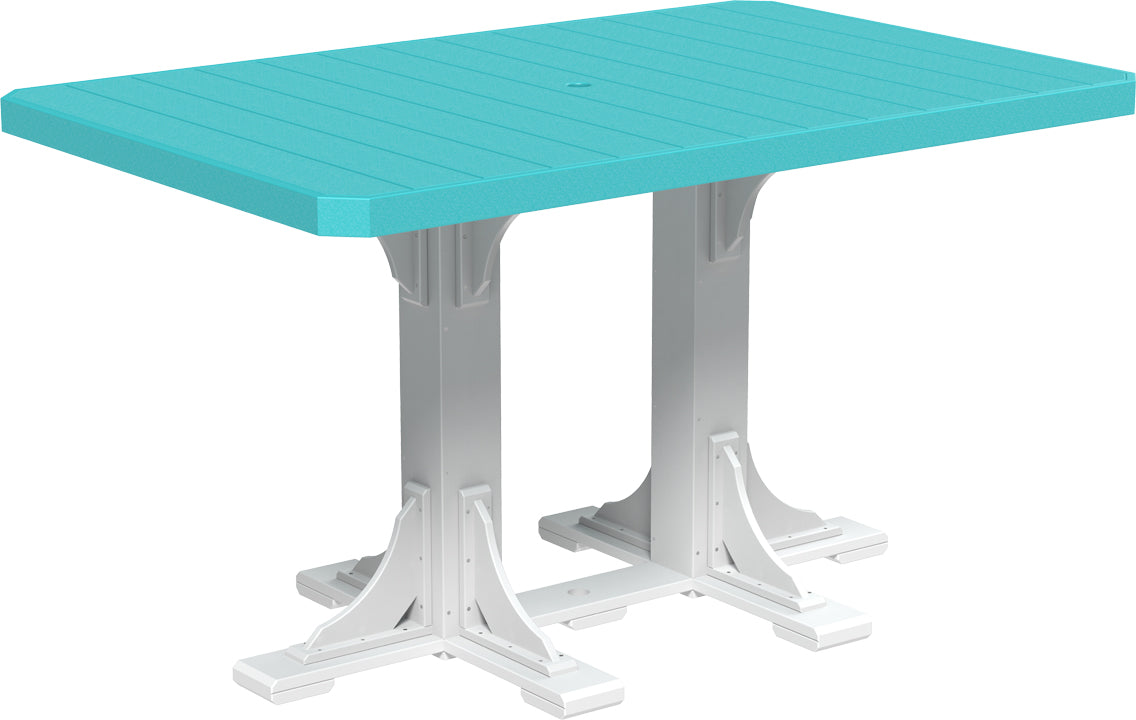 LuxCraft – 4′ x 6′ Rectangular Dining Table – Large Outdoor Table for Six