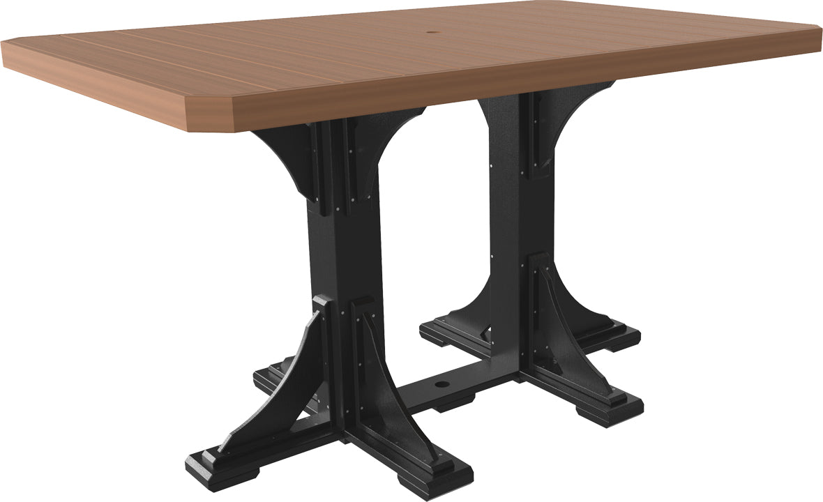 LuxCraft – 4′ x 6′ Rectangular Dining Table – Large Outdoor Table for Six