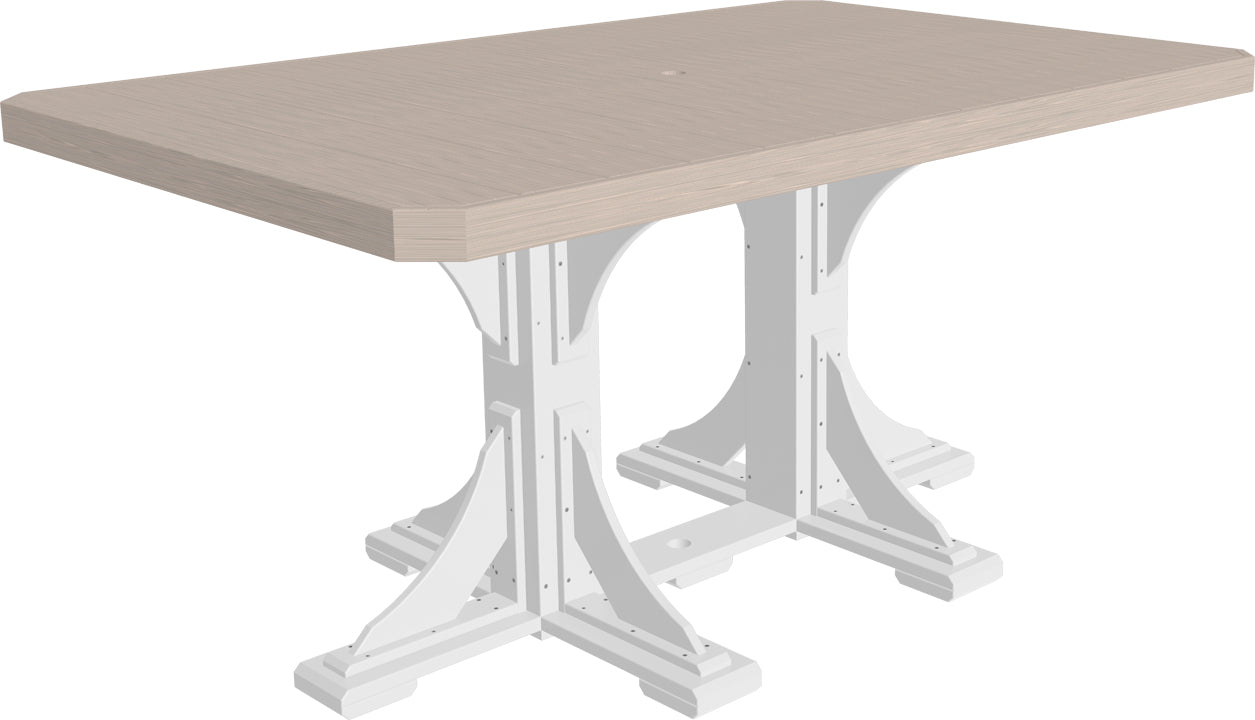 LuxCraft – 4′ x 6′ Rectangular Dining Table – Large Outdoor Table for Six