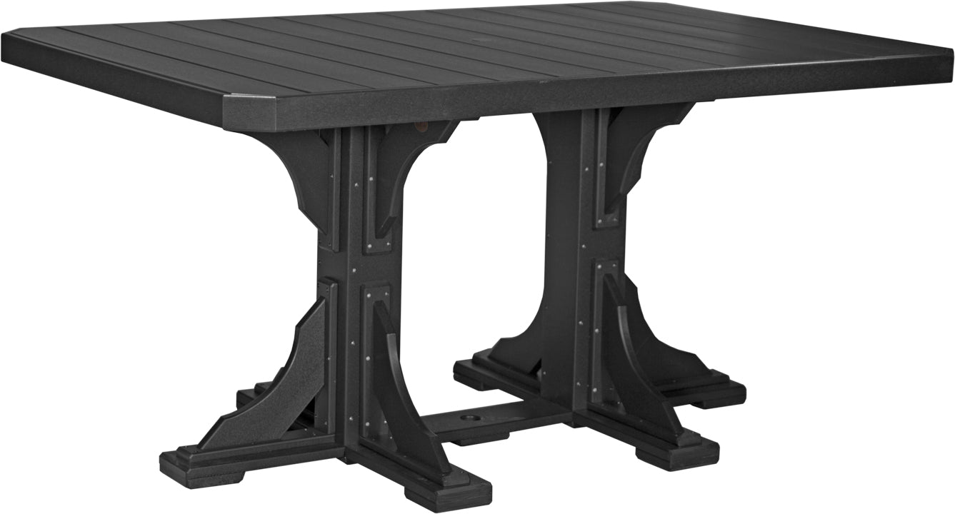 LuxCraft – 4′ x 6′ Rectangular Dining Table – Large Outdoor Table for Six