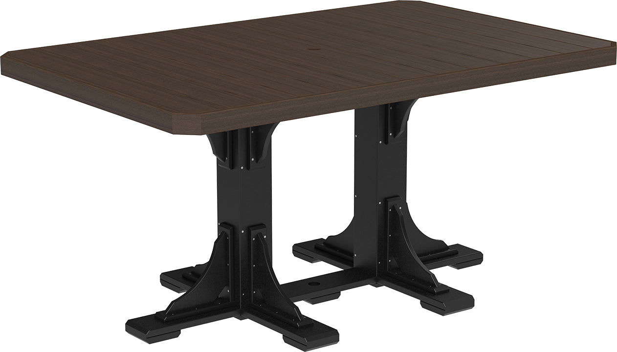 LuxCraft – 4′ x 6′ Rectangular Dining Table – Large Outdoor Table for Six