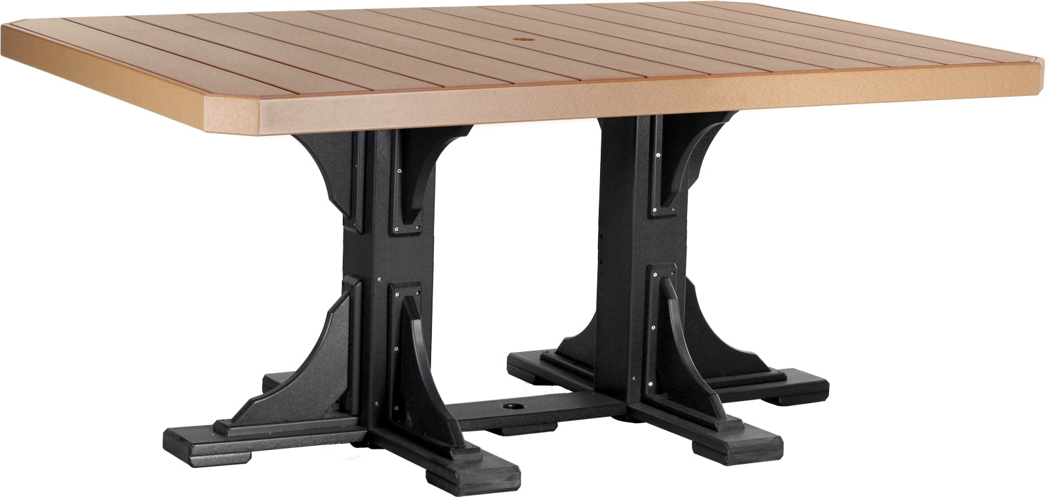 LuxCraft – 4′ x 6′ Rectangular Dining Table – Large Outdoor Table for Six