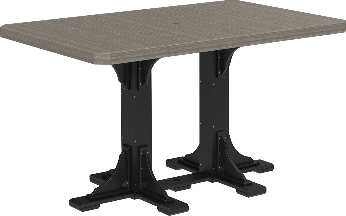 LuxCraft – 4′ x 6′ Rectangular Dining Table – Large Outdoor Table for Six