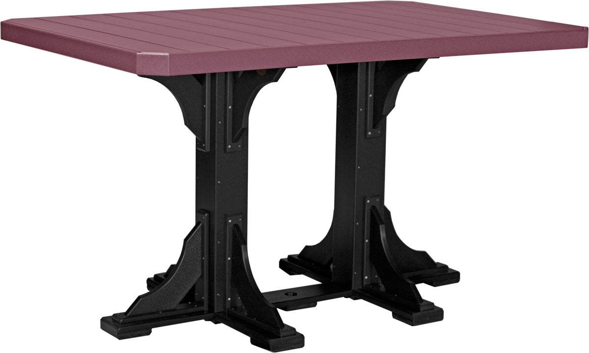 LuxCraft – 4′ x 6′ Rectangular Dining Table – Large Outdoor Table for Six