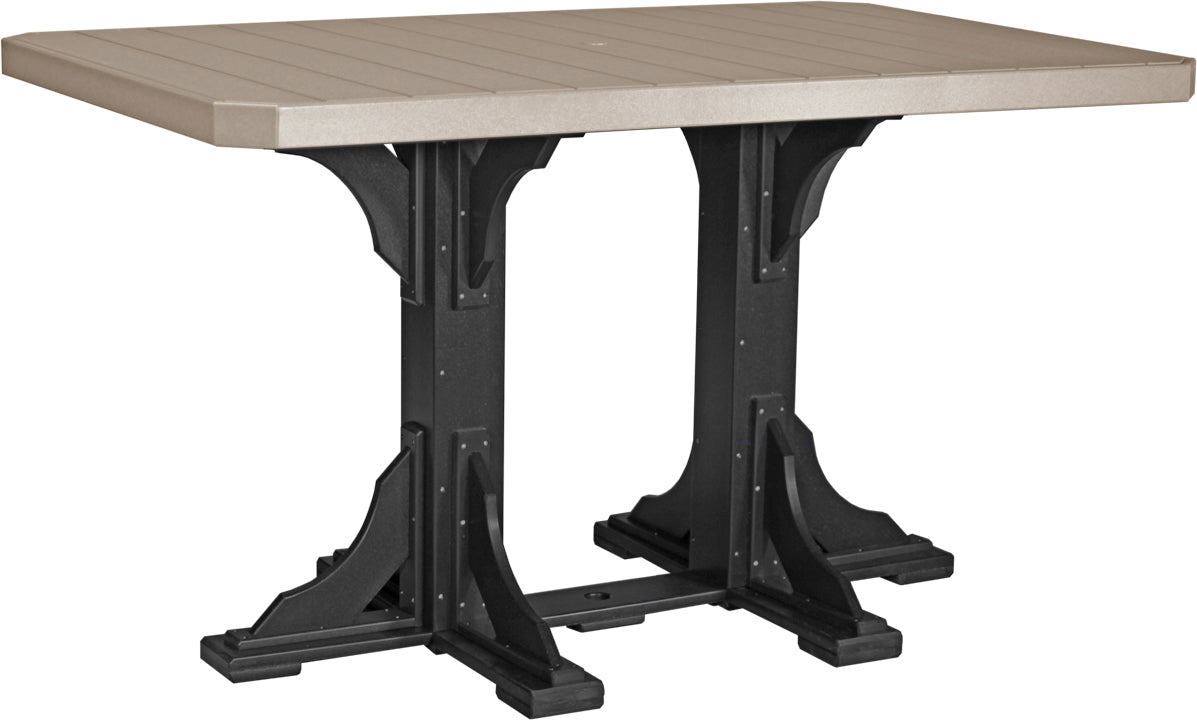 LuxCraft – 4′ x 6′ Rectangular Dining Table – Large Outdoor Table for Six