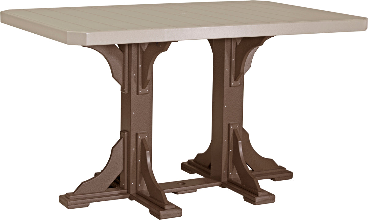 LuxCraft – 4′ x 6′ Rectangular Dining Table – Large Outdoor Table for Six