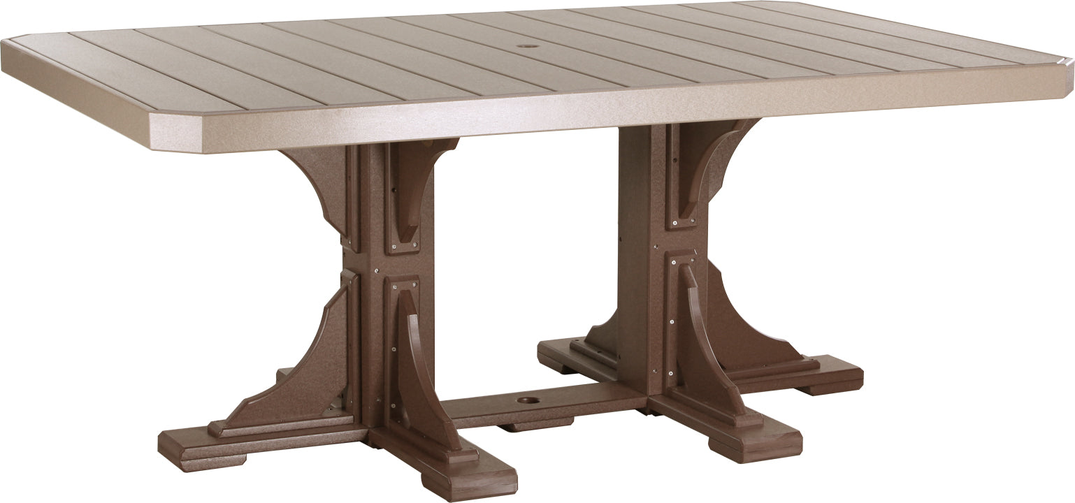 LuxCraft – 4′ x 6′ Rectangular Dining Table – Large Outdoor Table for Six