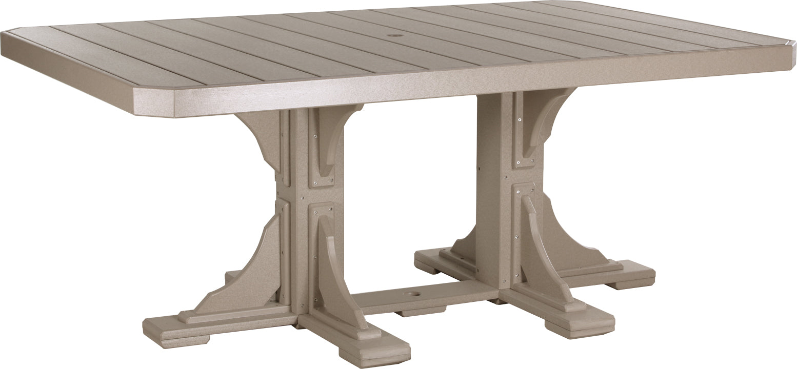LuxCraft – 4′ x 6′ Rectangular Dining Table – Large Outdoor Table for Six