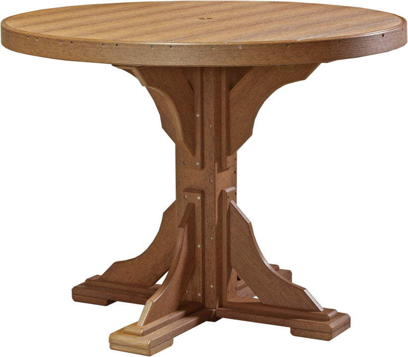 LuxCraft – 4′ Round Dining Table – Outdoor Patio Table with Umbrella Hole