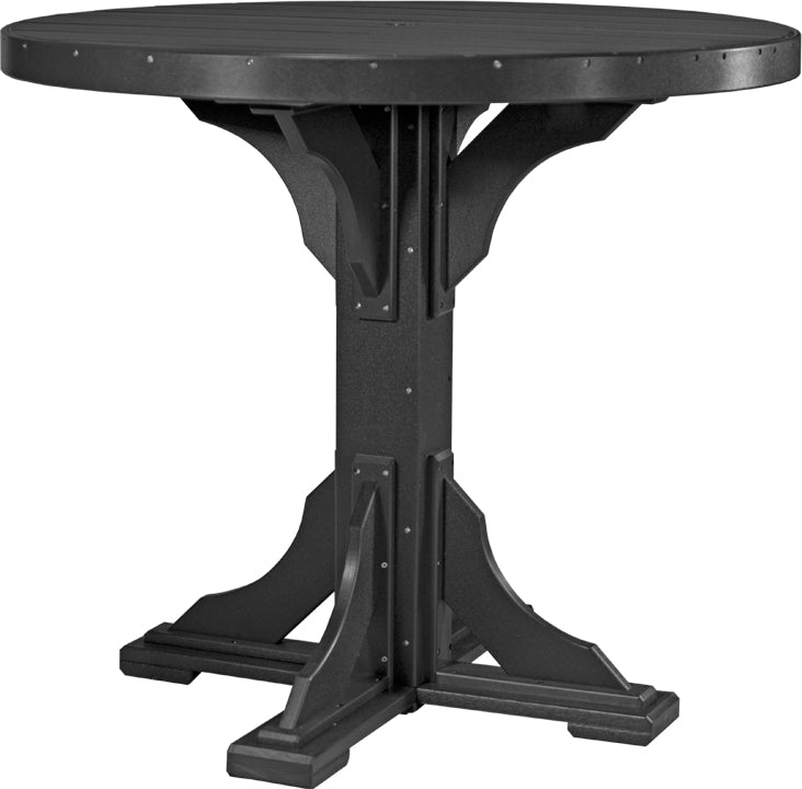 LuxCraft – 4′ Round Dining Table – Outdoor Patio Table with Umbrella Hole