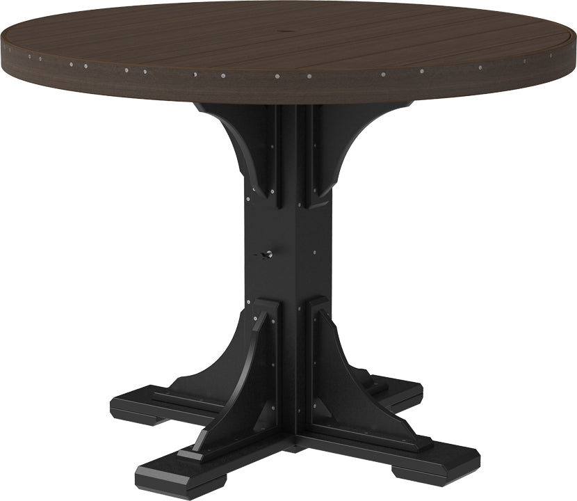 LuxCraft – 4′ Round Dining Table – Outdoor Patio Table with Umbrella Hole