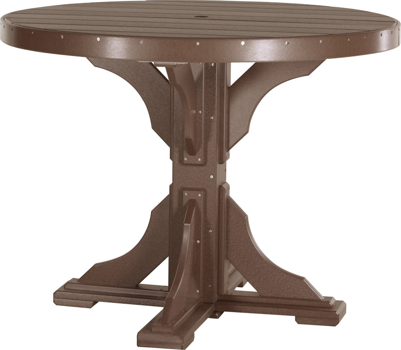 LuxCraft – 4′ Round Dining Table – Outdoor Patio Table with Umbrella Hole