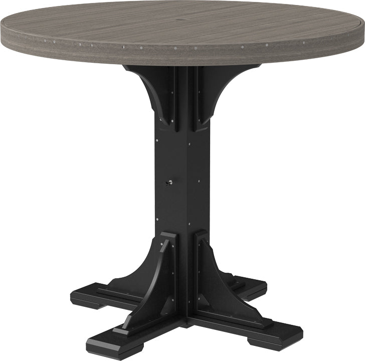 LuxCraft – 4′ Round Dining Table – Outdoor Patio Table with Umbrella Hole