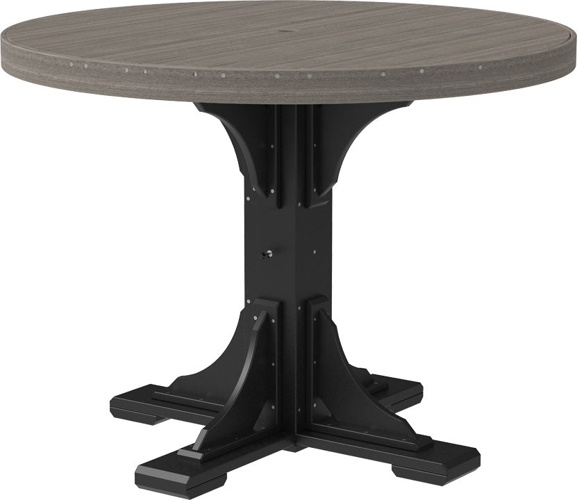 LuxCraft – 4′ Round Dining Table – Outdoor Patio Table with Umbrella Hole