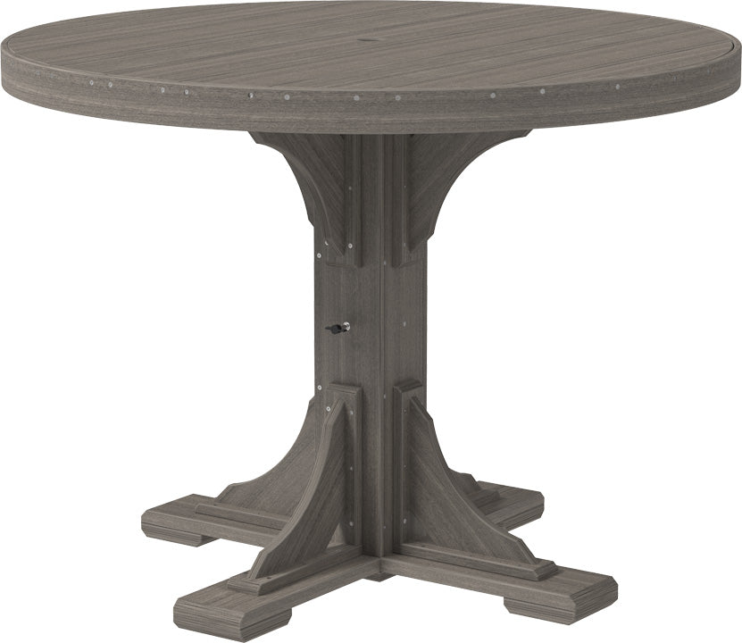 LuxCraft – 4′ Round Dining Table – Outdoor Patio Table with Umbrella Hole