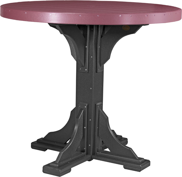 LuxCraft – 4′ Round Dining Table – Outdoor Patio Table with Umbrella Hole