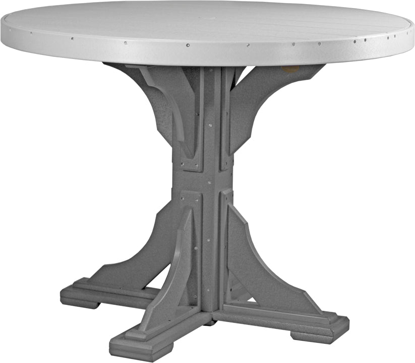 LuxCraft – 4′ Round Dining Table – Outdoor Patio Table with Umbrella Hole
