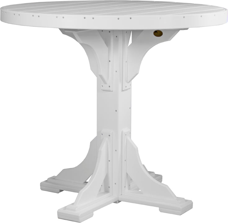 LuxCraft – 4′ Round Dining Table – Outdoor Patio Table with Umbrella Hole