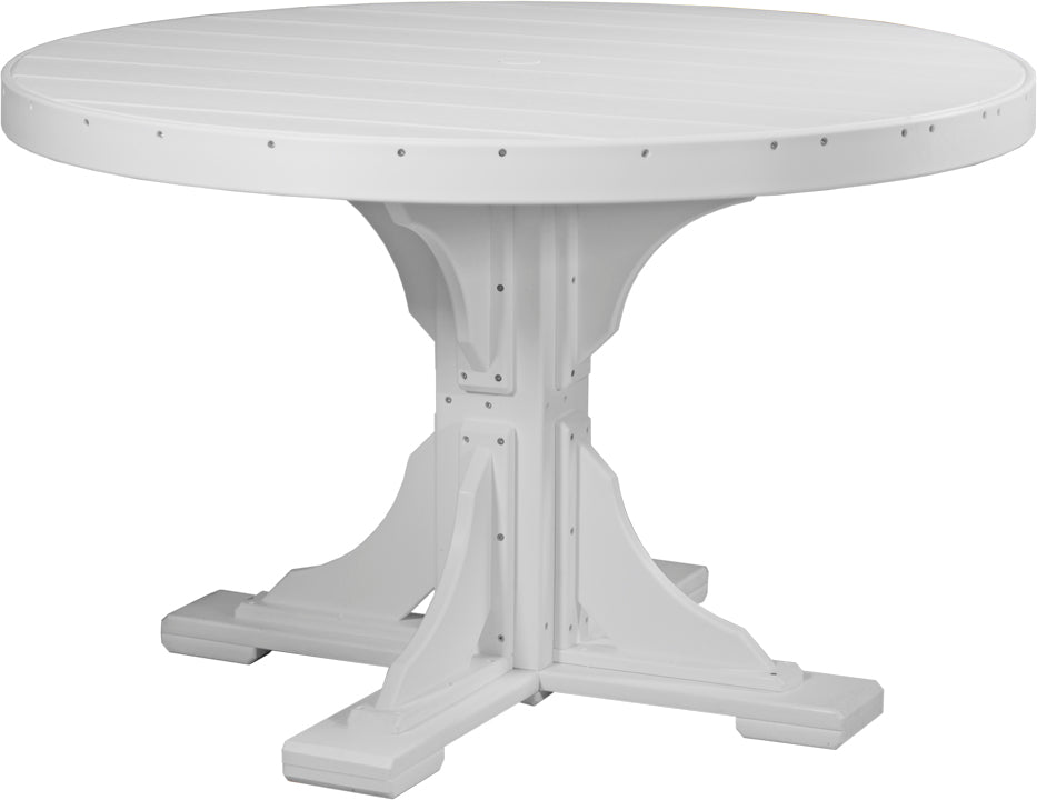 LuxCraft – 4′ Round Dining Table – Outdoor Patio Table with Umbrella Hole