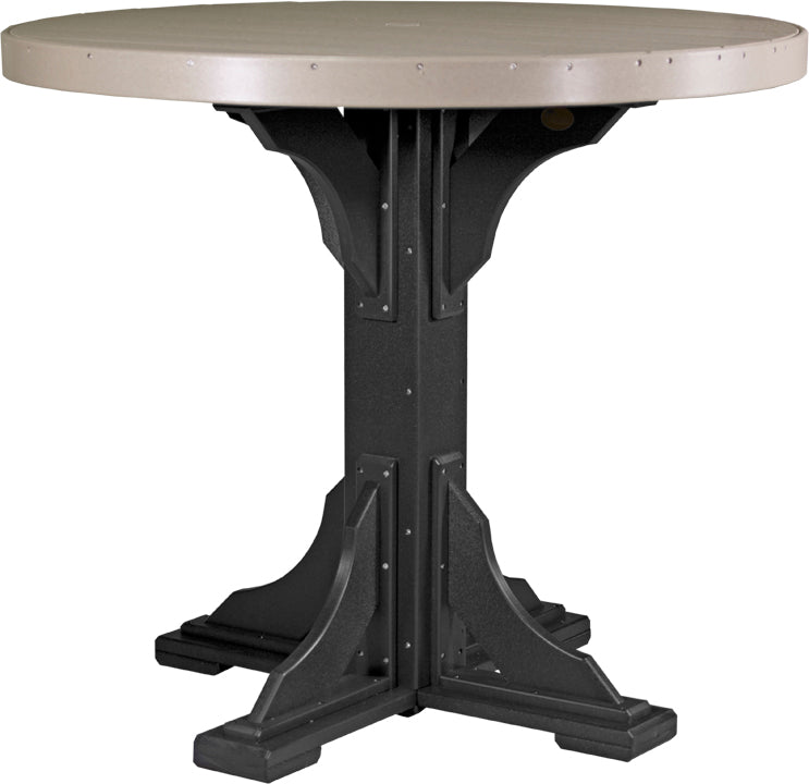 LuxCraft – 4′ Round Dining Table – Outdoor Patio Table with Umbrella Hole