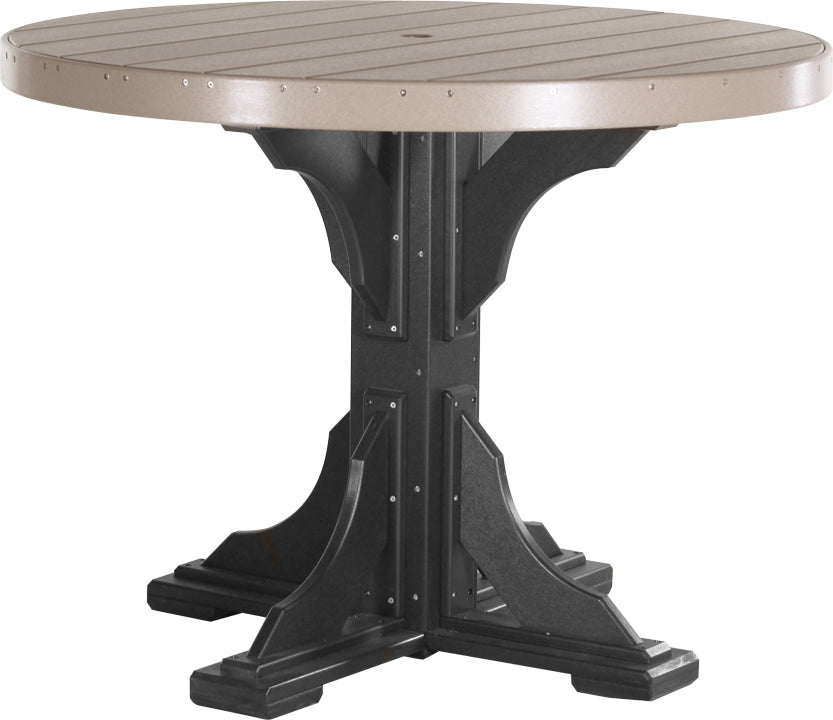 LuxCraft – 4′ Round Dining Table – Outdoor Patio Table with Umbrella Hole