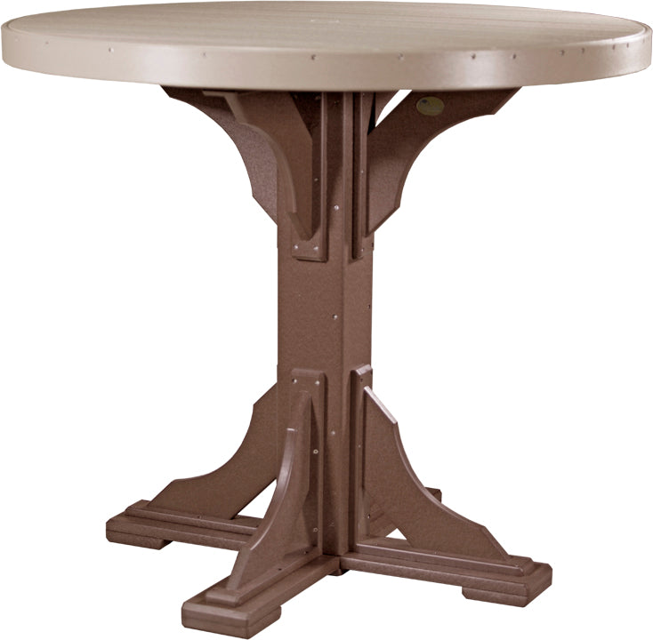 LuxCraft – 4′ Round Dining Table – Outdoor Patio Table with Umbrella Hole