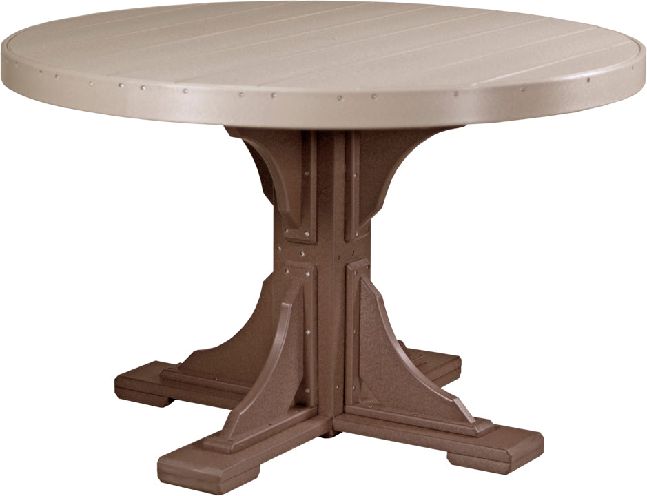 LuxCraft – 4′ Round Dining Table – Outdoor Patio Table with Umbrella Hole