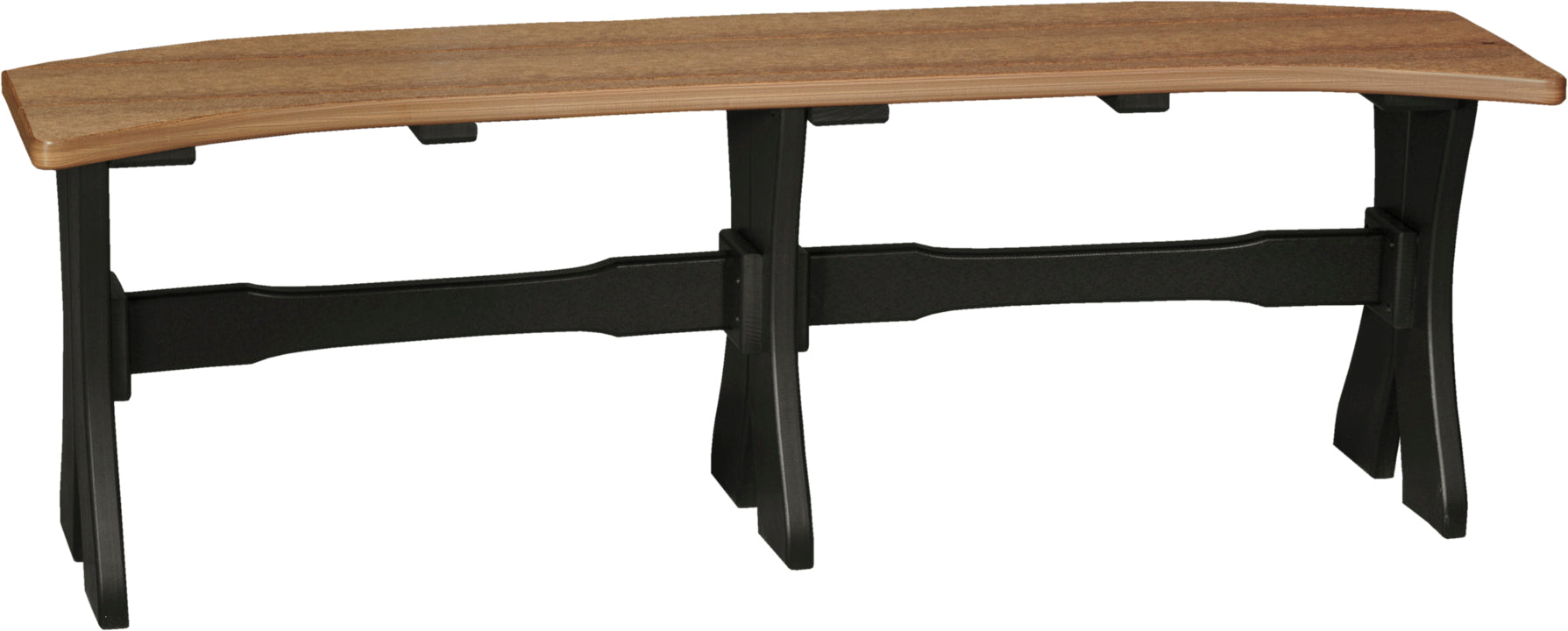 LuxCraft – 52″ Table Bench – Curved Outdoor Bench for Oval Patio Tables