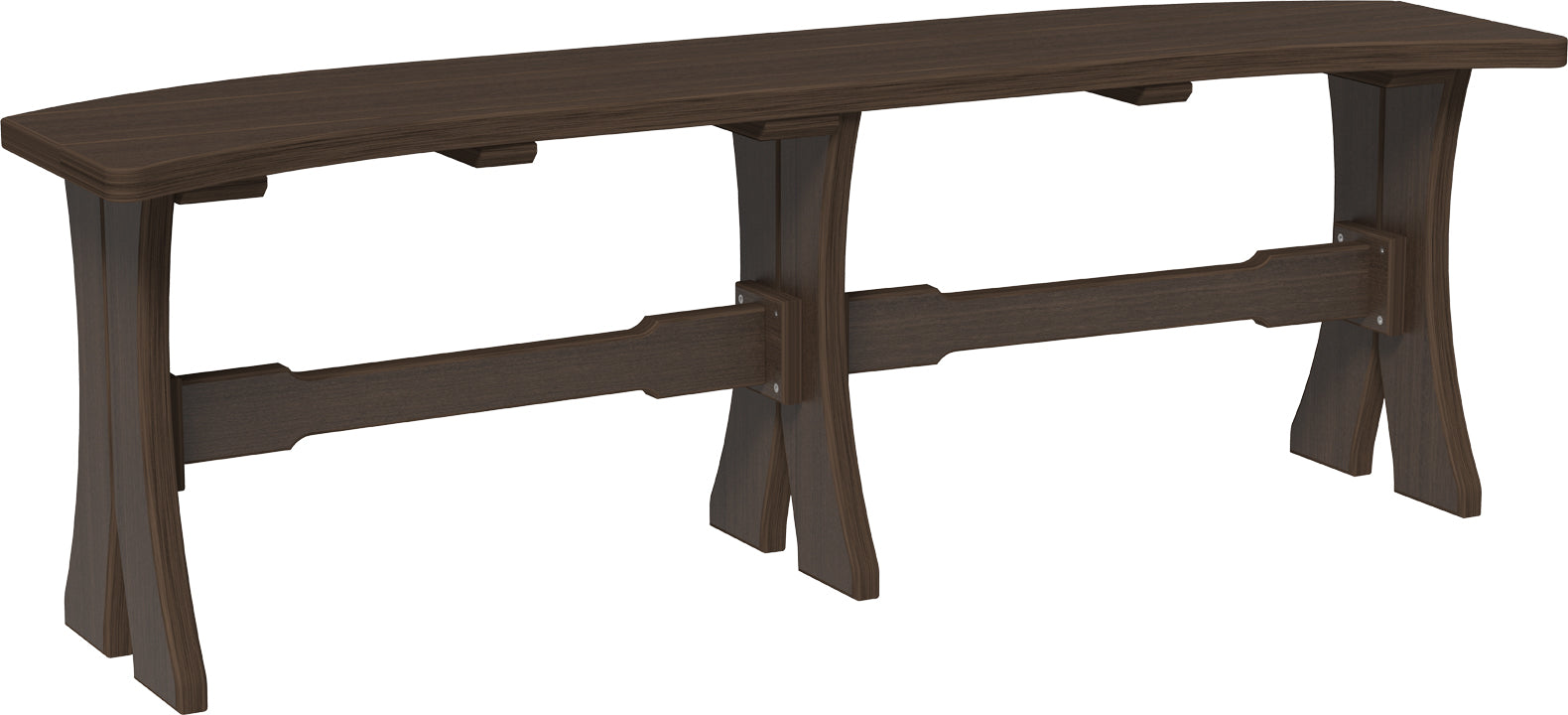 LuxCraft – 52″ Table Bench – Curved Outdoor Bench for Oval Patio Tables