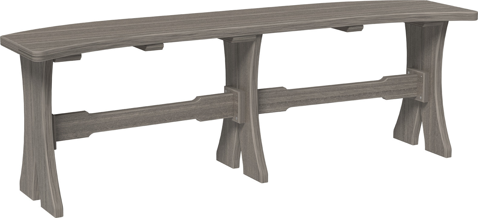 LuxCraft – 52″ Table Bench – Curved Outdoor Bench for Oval Patio Tables