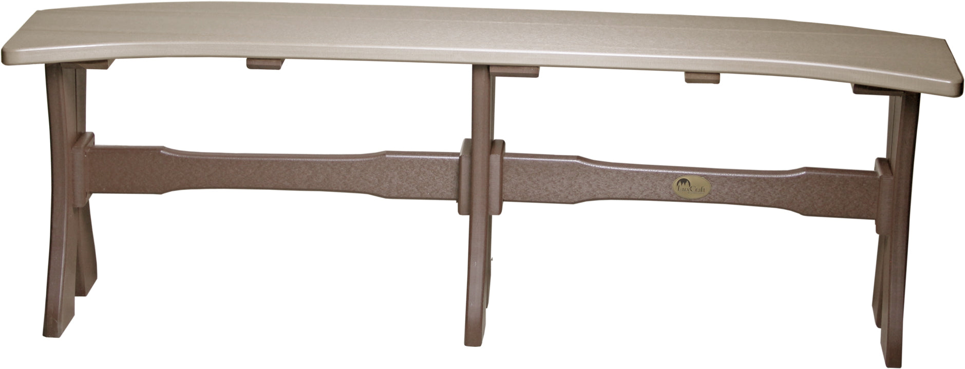 LuxCraft – 52″ Table Bench – Curved Outdoor Bench for Oval Patio Tables