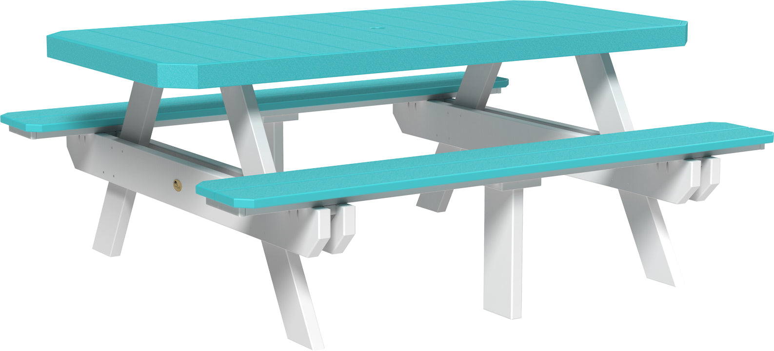 LuxCraft – 6′ Rectangular Picnic Table – Heavy-Duty Outdoor Dining Table