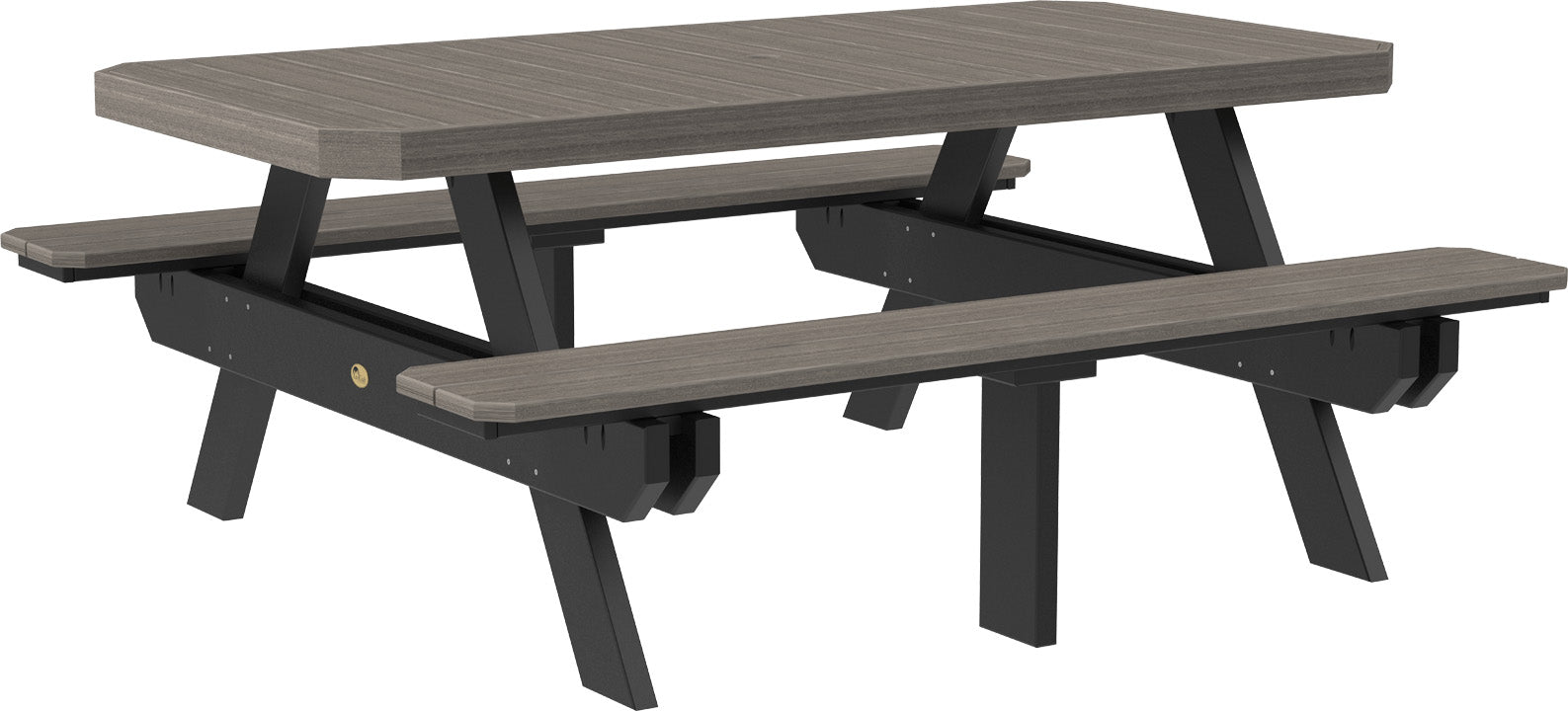 LuxCraft – 6′ Rectangular Picnic Table – Heavy-Duty Outdoor Dining Table