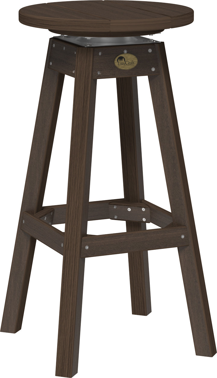 LuxCraft – Bar Stool – 360° Swivel Outdoor Patio Bar Seat